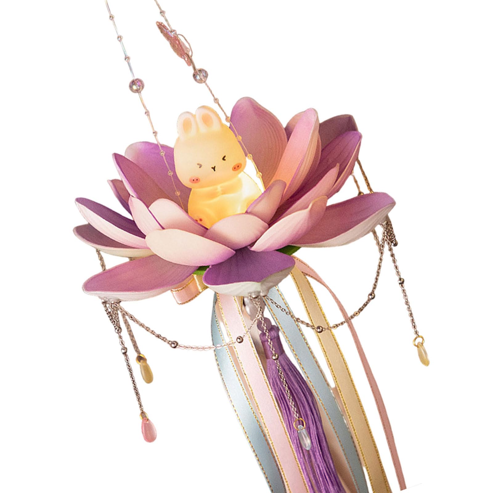 Tsophreniq Decorative Flower Rabbits Light Unique Autumn Festival Light with Rabbits for Gatherings Decoration Autumn Festival