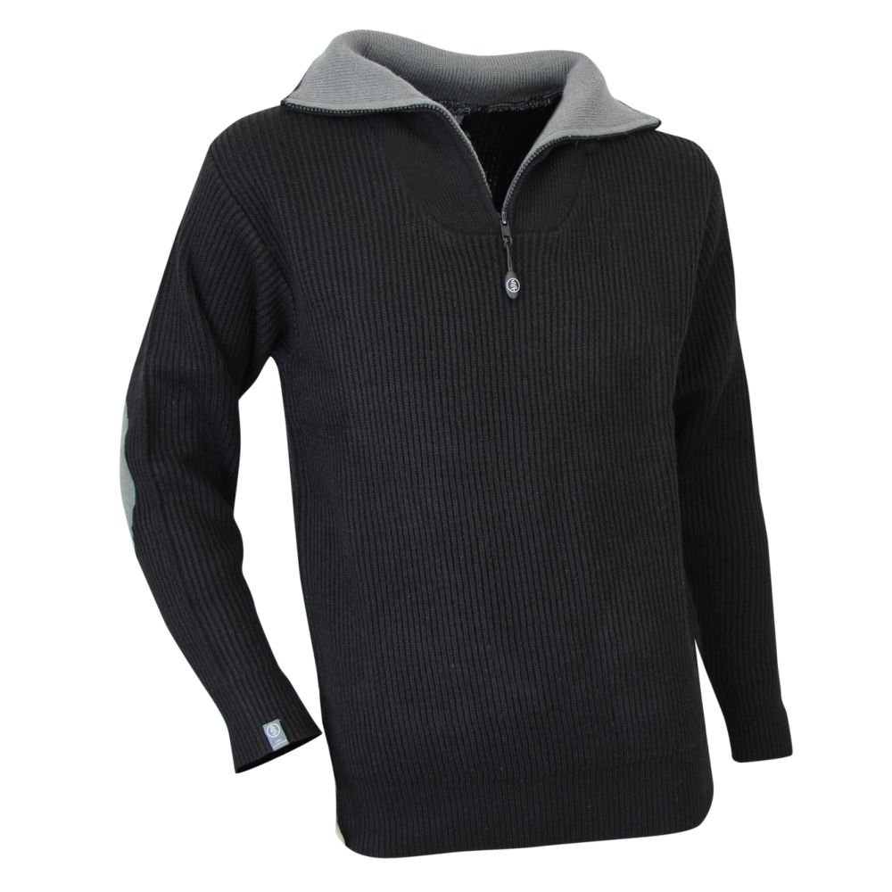 LMA 803170 CACAO Pull Col Camionneur, Noir, Taille 5
