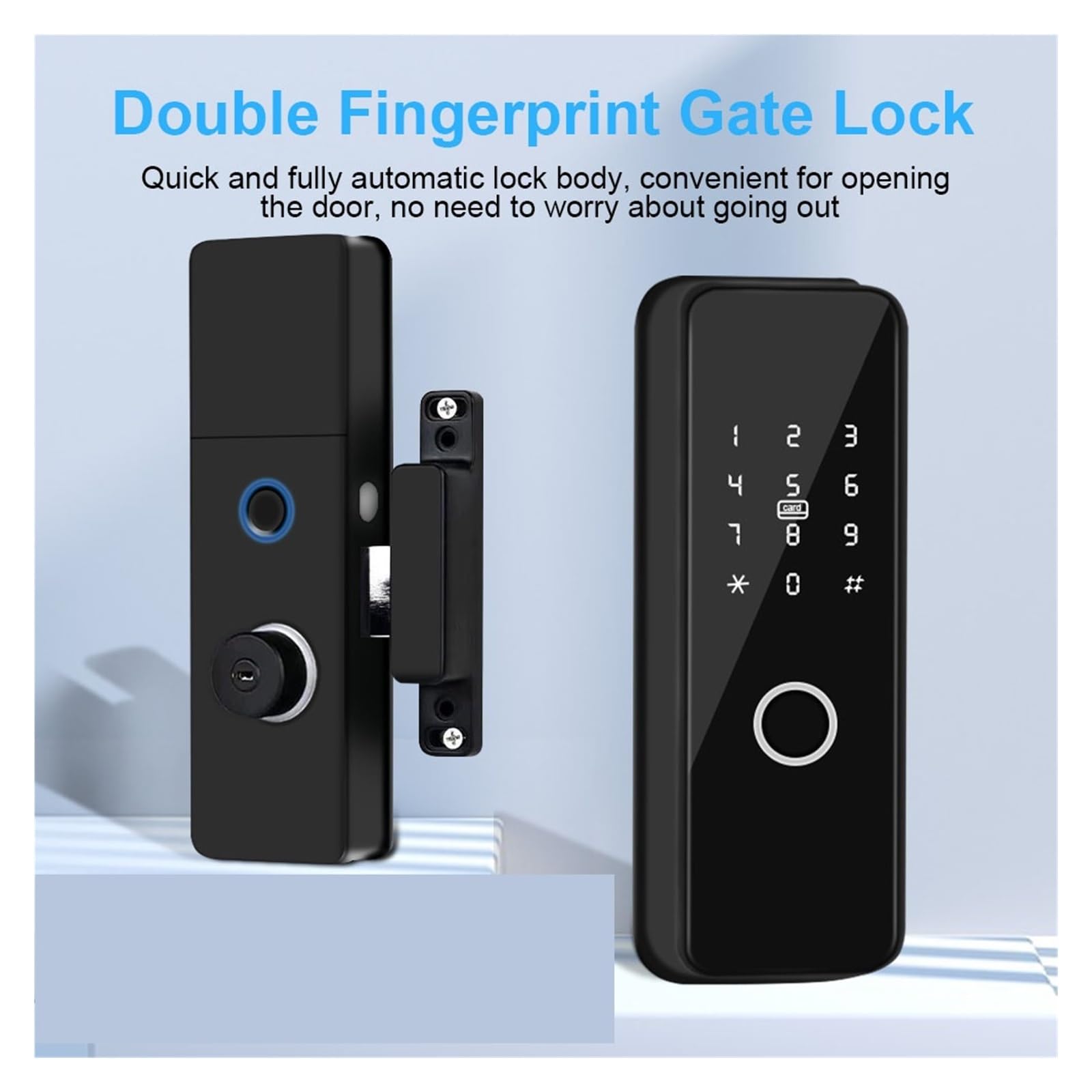 Cerradura inteligente biométrica con huella dactilar y Bluetooth, desbloqueo remoto por aplicación, cerradura electrónica for puerta,Seguridad mejorada