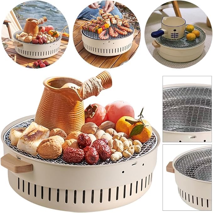 LEVGRY Small Charcoal Grill Smokeless Wood Stoves Stainless Steel Multifunctional Anti-rust Camping Accessories for BBQ Backpacking Fishing Camp (B0DFTV4YGL) Amazon Price History, Amazon Price Tracker