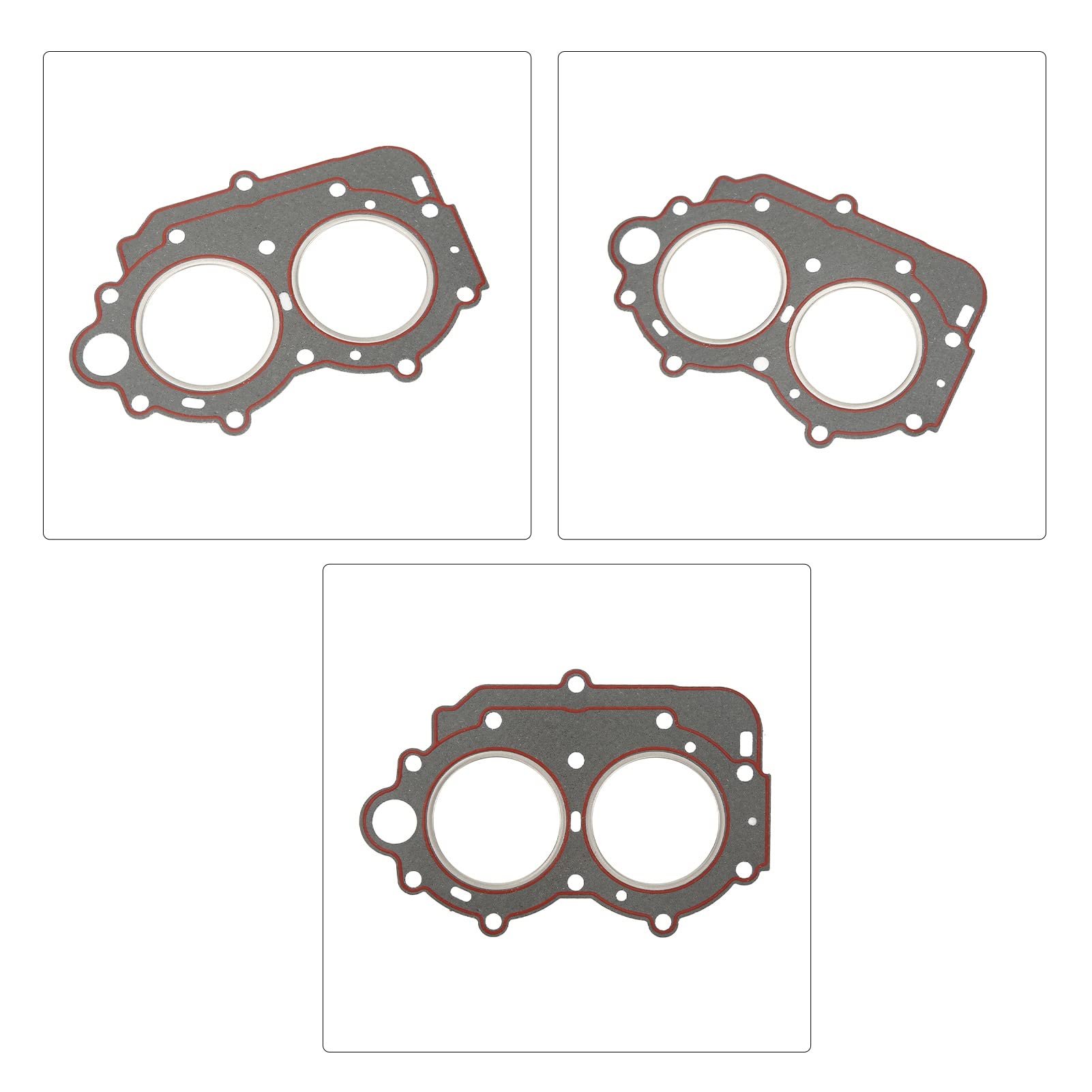 Juego de juntas para tapa de cilindro, juntas de sellado de plástico para motor fuera de borda de 2 tiempos de 15 y 18, junta de culata de escape con material ABS para repara
