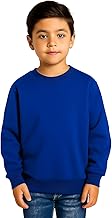Candid Styles® Kids Boys Sweatshirt Back To School Uniform Fleece Plain Jumper Round Neck Pullover Tops Size 5-13 Years