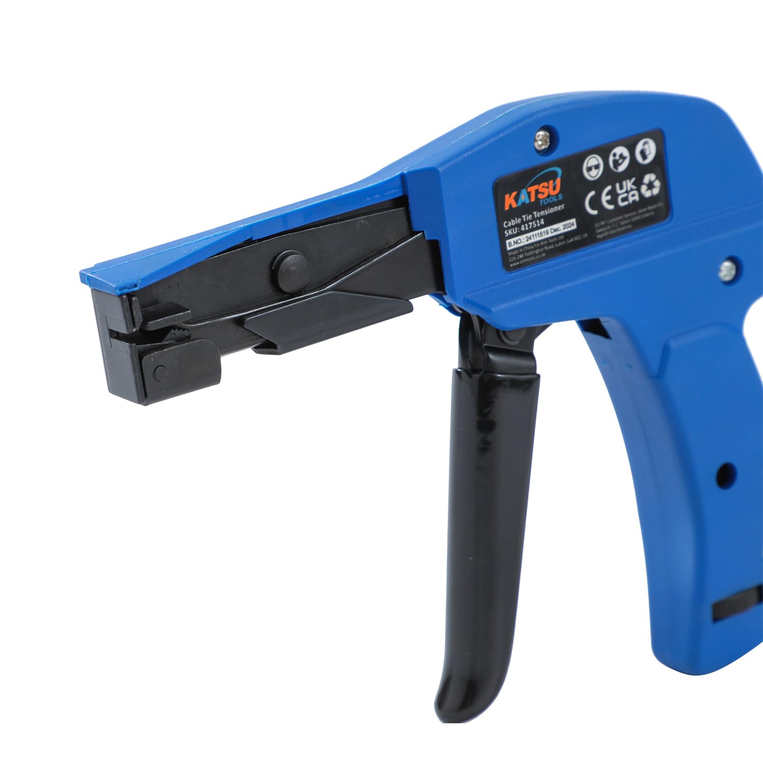 KATSU Tools Pistola per fascette stringicavo in nylon, strumento professionale per tensionamento e taglio 417514