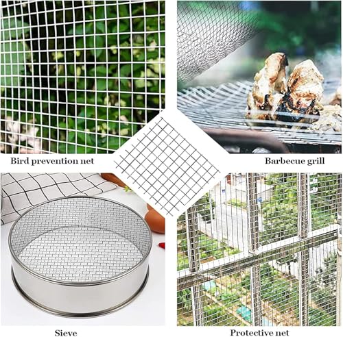 Malla de alambre de acero inoxidable de 1 x 10 m para aves de corral y jardín, resistente al calor, tela versátil, perfecta para gallineros y recintos de animales