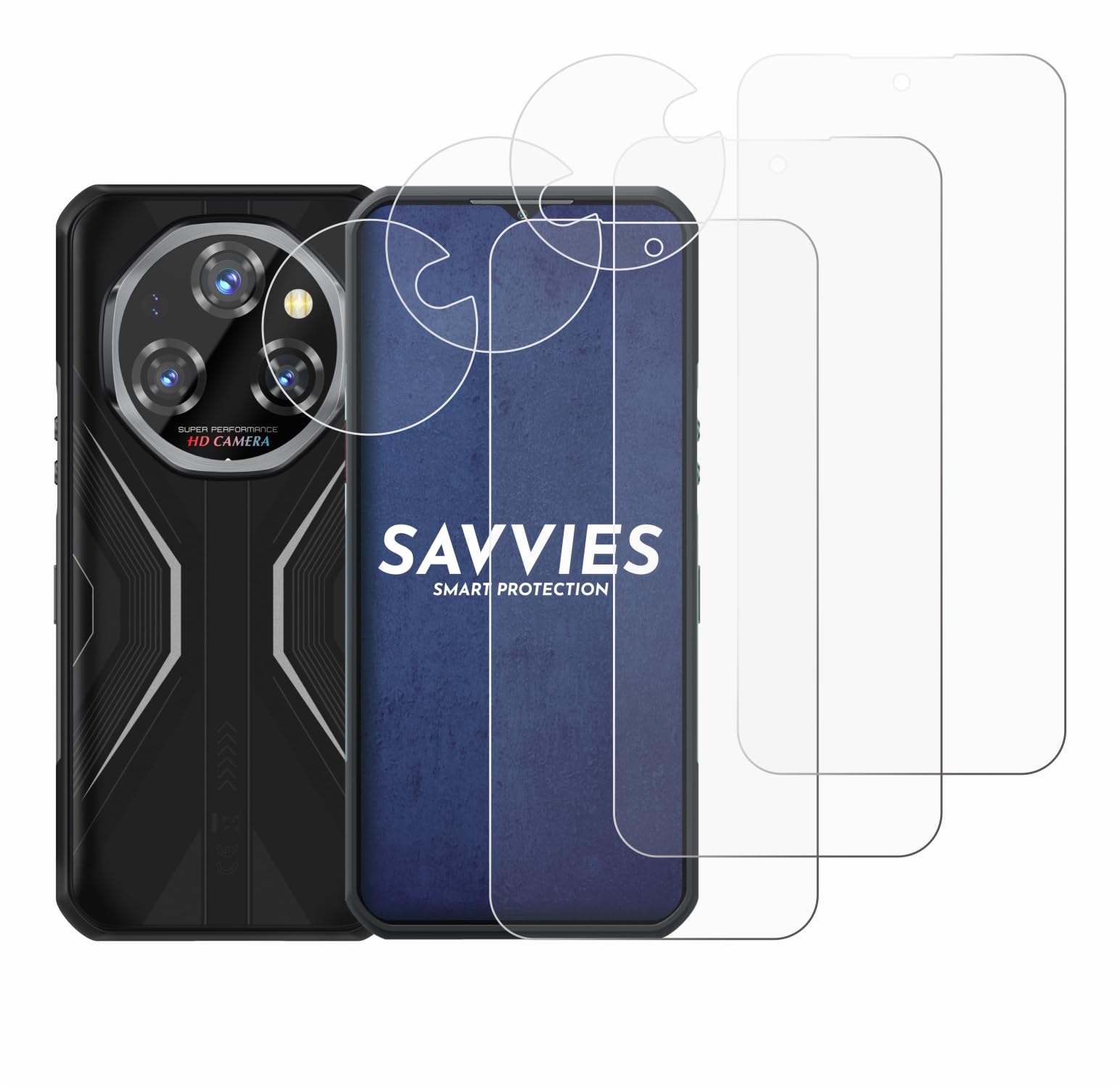 Savvies 6 Pellicole Protettive Trasparenti Per Schermo Oukitel WP12 Pro (SU75), Anti-graffio