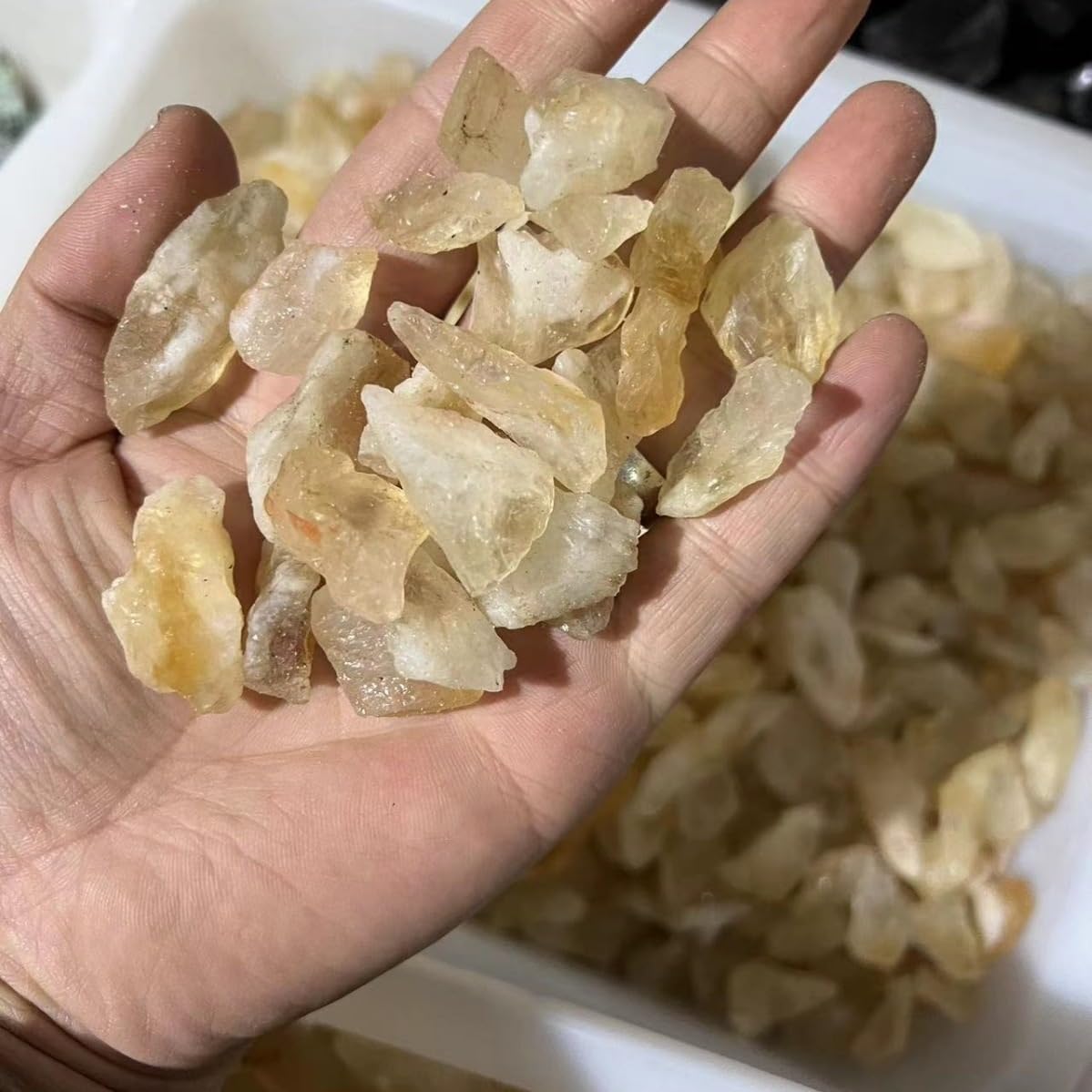 Kamienie i kryształy Naturalne brazylijski kamień cytryna dyfuzor zapachowy kryształ cytryna ozdoby (2-3 cm, 500)
