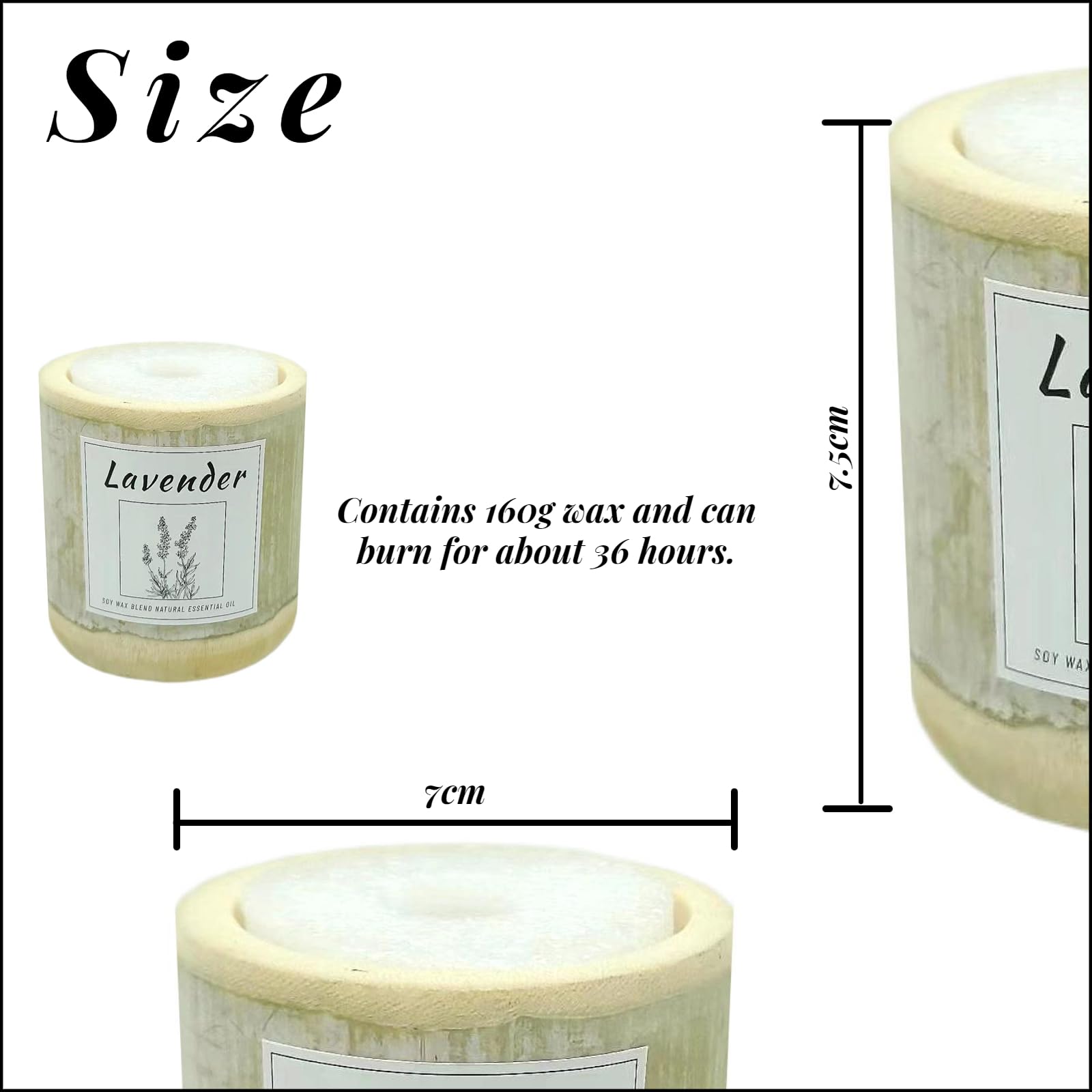 Sandalwood Candles for Home Scented, Aromatherapy Candles Gift Set for Women & Men