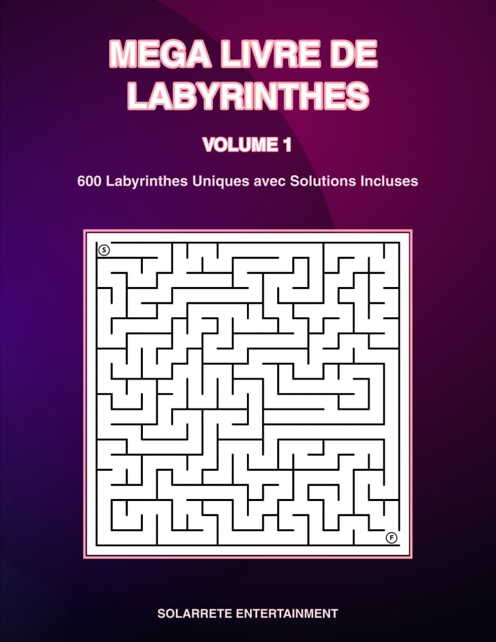 MEGA LIVRE DE LABYRINTHES - Volume 1: 600 Labyrinthes Uniques avec Solutions Incluses