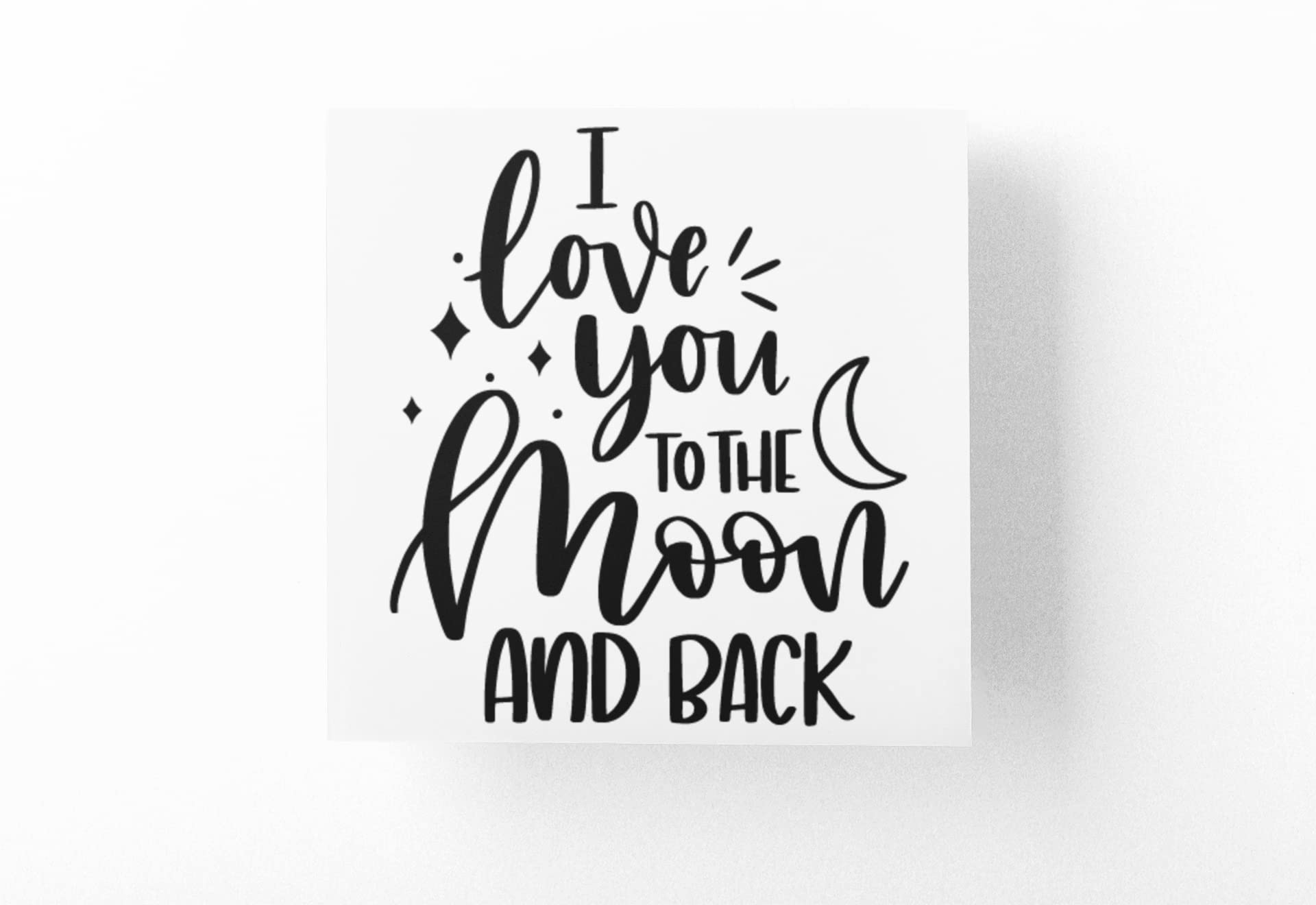 JasonCarlMorgan StickerCreations I Love You To The Moon And Back Baby Sticker 190mm Charcoal Grey