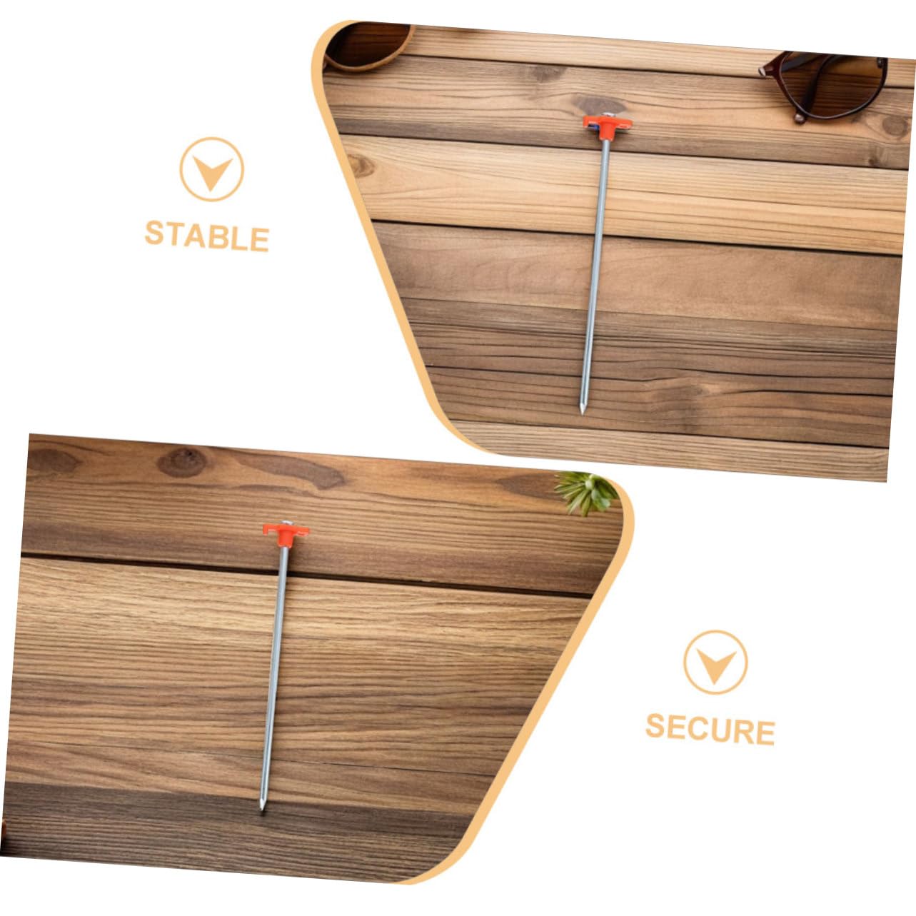 NOLITOY 12 Piezas Piquetas de Acero Inoxidable para Tiendas de Estacas Reforzadas y Alargadas para Camping Playa y Senderismo Resistentes y Estables Terrenos Blandos y Arenosos