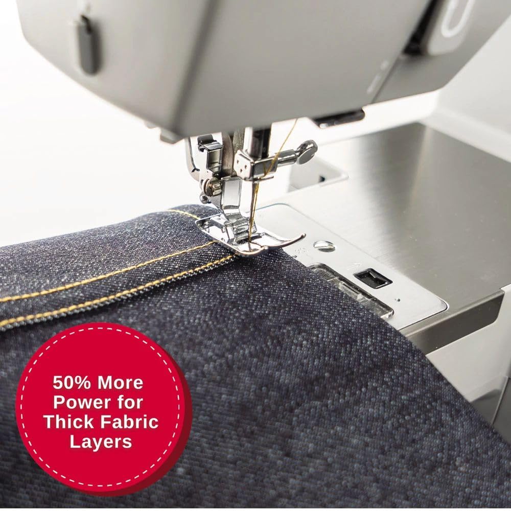 Singer | Robuste 4432 Nähmaschine mit 32 integrierten Stichen, automatischer Nadeleinfädler, Metallrahmen und Edelstahl-Bettteller, perfekt zum Nähen aller Arten von Stoffen mit