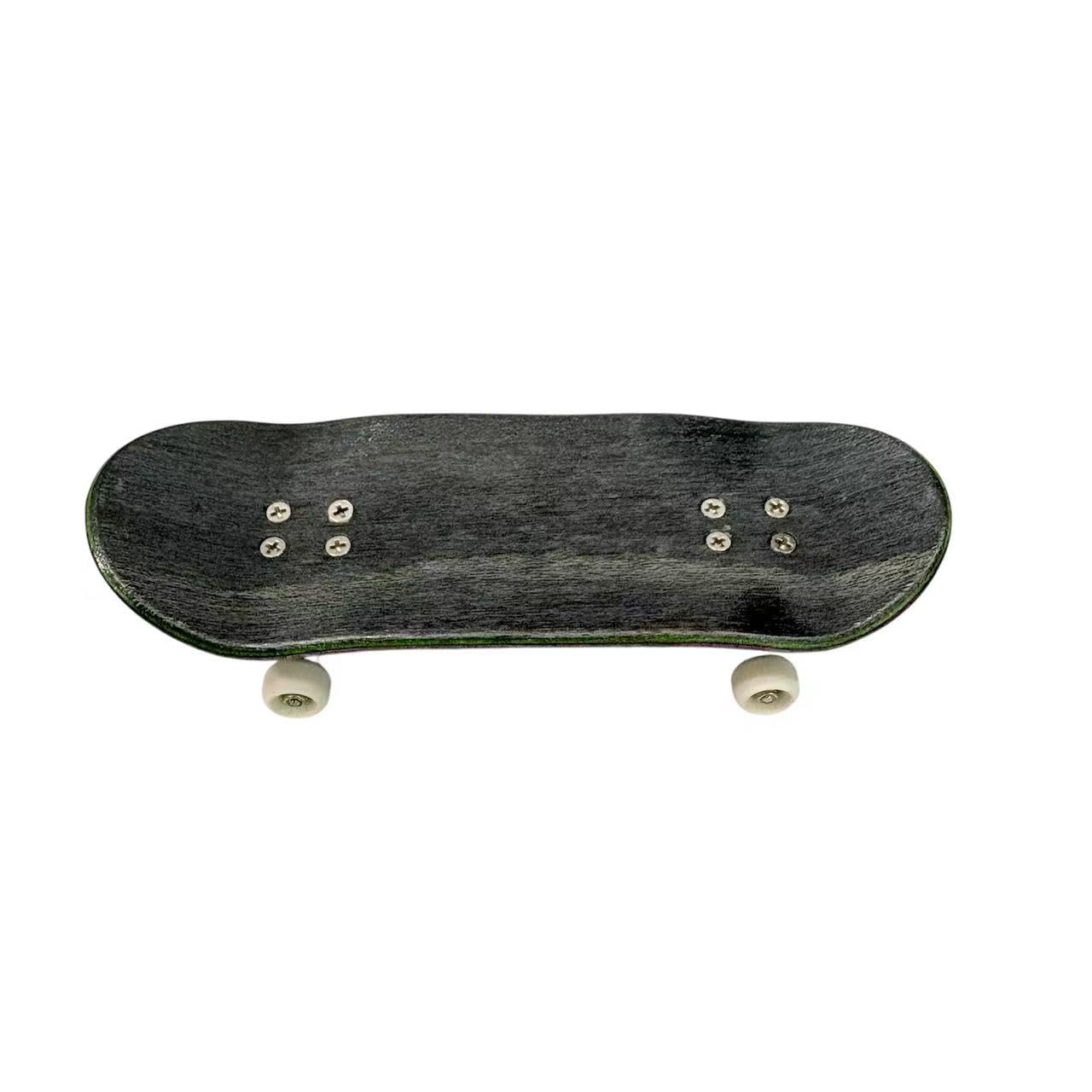 LEEFAI Pro Fingerboard Set completo 34 x 96 mm, tavola in acero, truck 4.0, design con stampa UV, mini skateboard da dito - Op3ra V3-Alienation