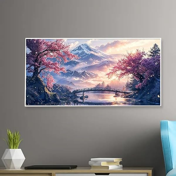 Large Diamond Painting Kits for Adults 5D Large tree and bridge Landscape Diamond Painting Kit for Adults Full Drill Trees Diamond Painting Kits Gem Art Kits for Home Wall Decor 27.5 X 15.7inch by COHAYISY - Used condition - Image 6