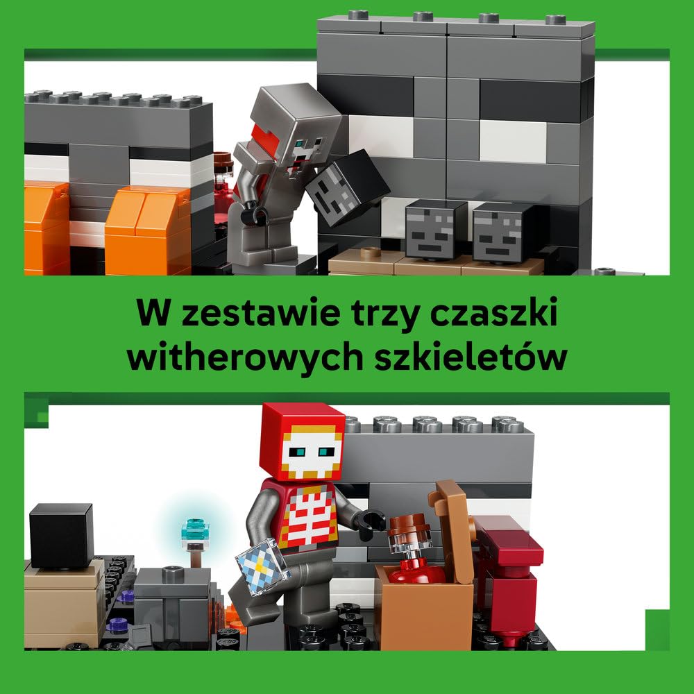 LEGO Minecraft Walka z Witherem 21590 | Przygoda w spaczonym lesie, zabawka dla 8-latka, prezent dla gracza w Minecrafta, zestaw klocków dla dzieci, 494 elementy