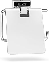 VELVYT Premium Stainless Steel Toilet Paper Stand for Bathroom | Rust Resistant Tissue Dispenser | Wall Mounted Toilet Paper Holder | Chrome Finish Bathroom Accessory