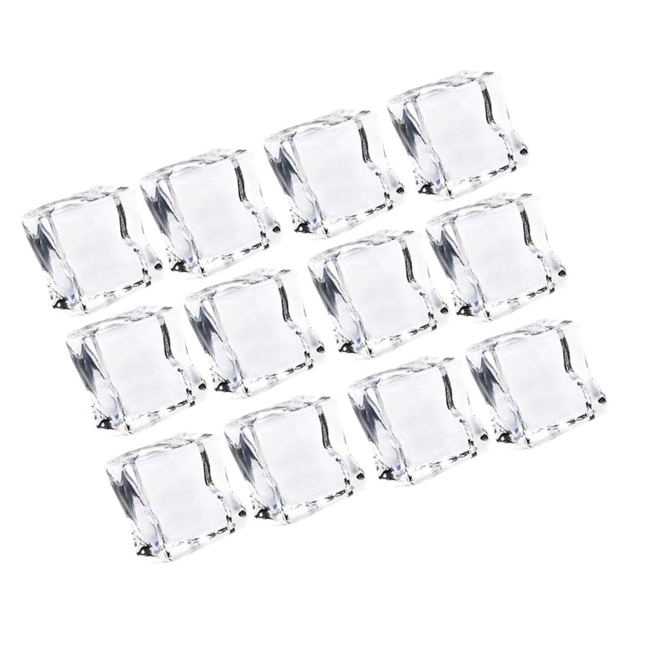 Toyvian Cubitos de Hielo Tamaño 30 Mm 48 Acrílico Reutilizables Transparentes Forma Ligeramente Irregular Accesorios para Fotografía y Decoración de Bodas y Aniversarios