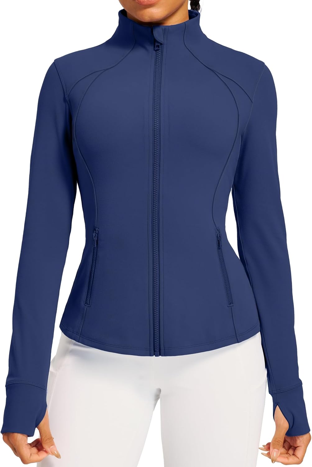 IUGA Women’s Workout Jackets BBL Running Athletic Jackets Lightweight Full Zip Up Slim Fit for Women with Thumb Holes