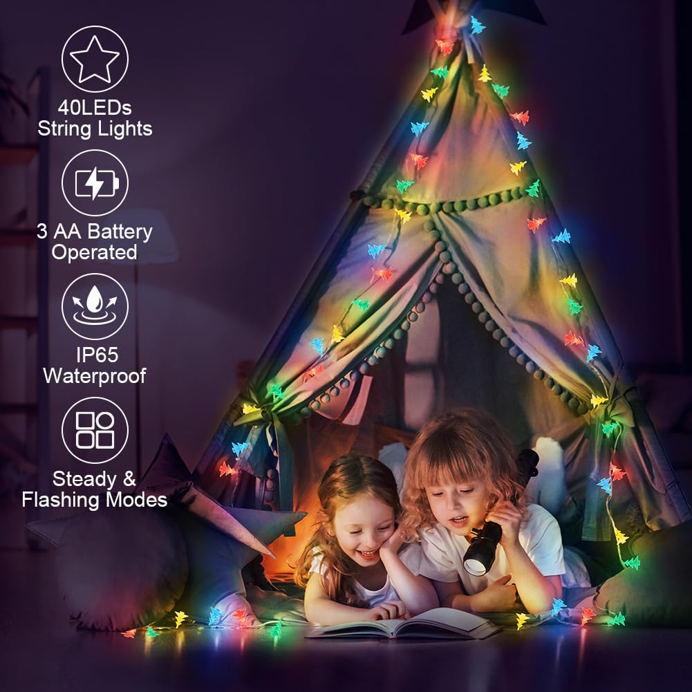 Guirlande Lumineuse Licorne à LED - 10 Licornes, 1,5 M, Alimentation Par 2 Piles AA, Pour Chambre Enfant, Fête