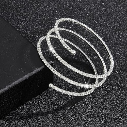 10 Pcs Arm Cuff Bracelets for Women Upper Arm Bands Armband Armlet Cuff Bangle Bracelet Open Adjustable Gold Silver Arm Bracelet Set4