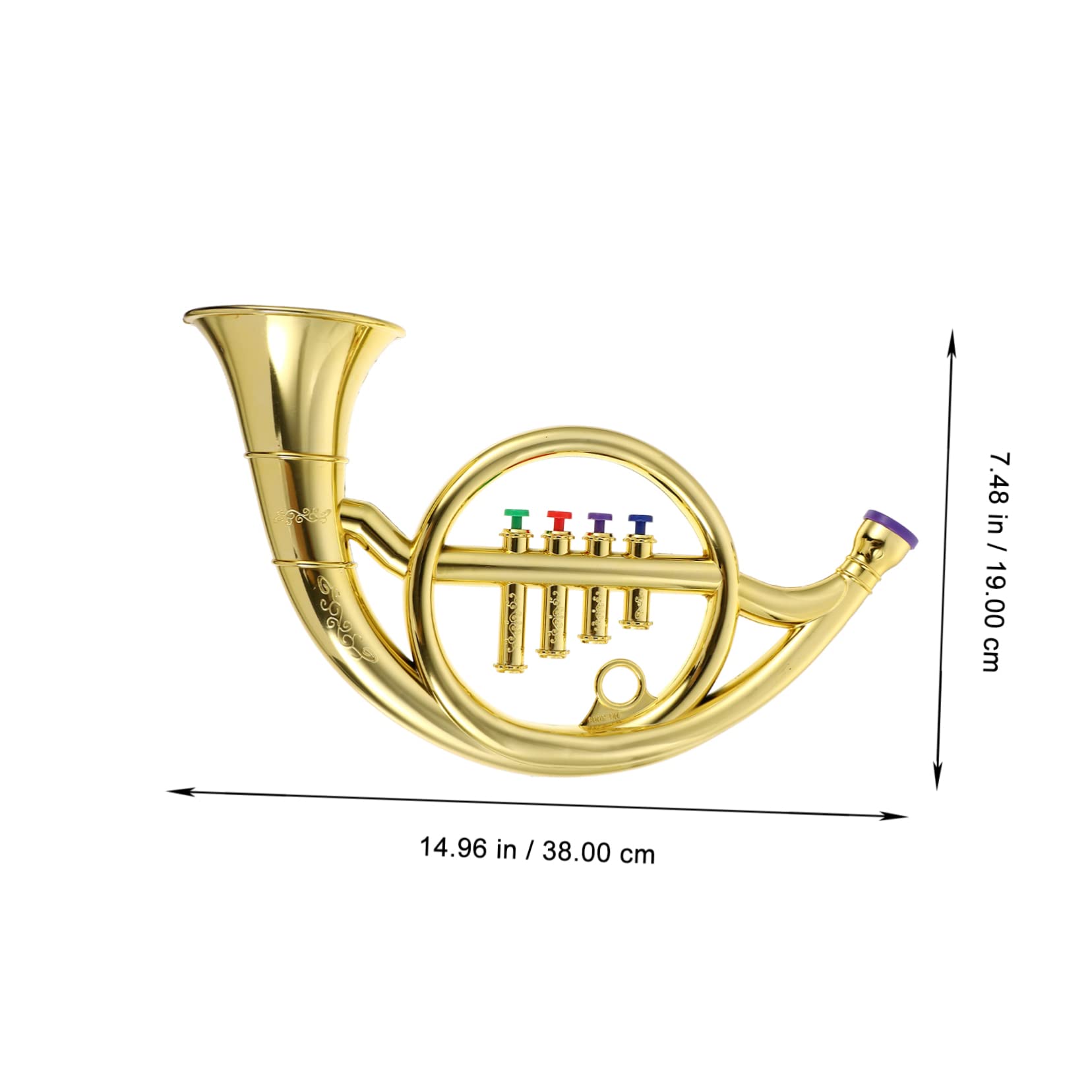 ifundom 1Pc Modello Di Corno Corno Simulato Giocattolo Per Bambini Strumenti Musicali Giocattoli Bambini i i Per Simulato Francese Prop Per Le