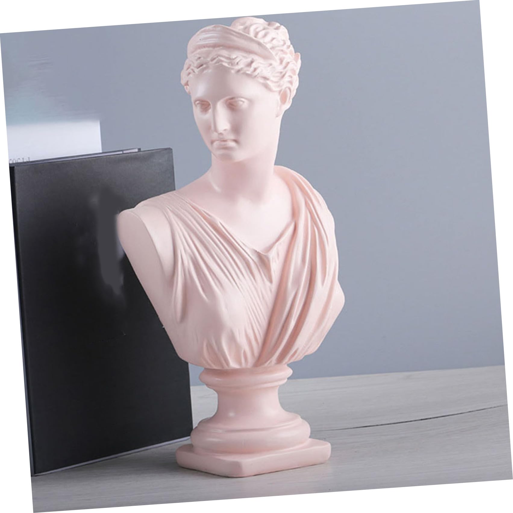 Artibetter Statua Busto di in Resina Rosa per Decorazione Casa