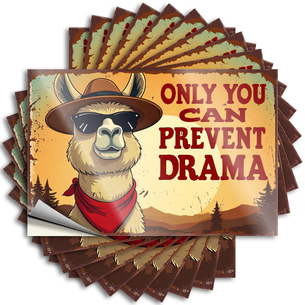 Quote Wall Encouragement Only You Can Prevent Drama for Dart - Backyard Decor Easy Peel Removable(8X12CM)