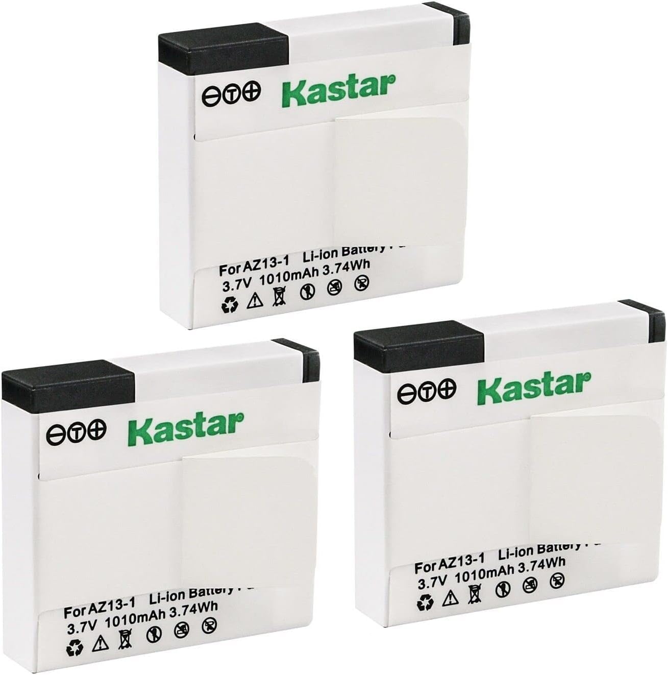 3-Pack Battery Replacement for Xiaomi YI AZ13-1, AZ13-2 Battery, Xiaomi Yi Action Camera, Xiaomi Yi 1 Action Camera, Xiaomi Yi Camera, Xiaoyi 1080P 16.0MP CMOS Sports Action Camera Camcorder