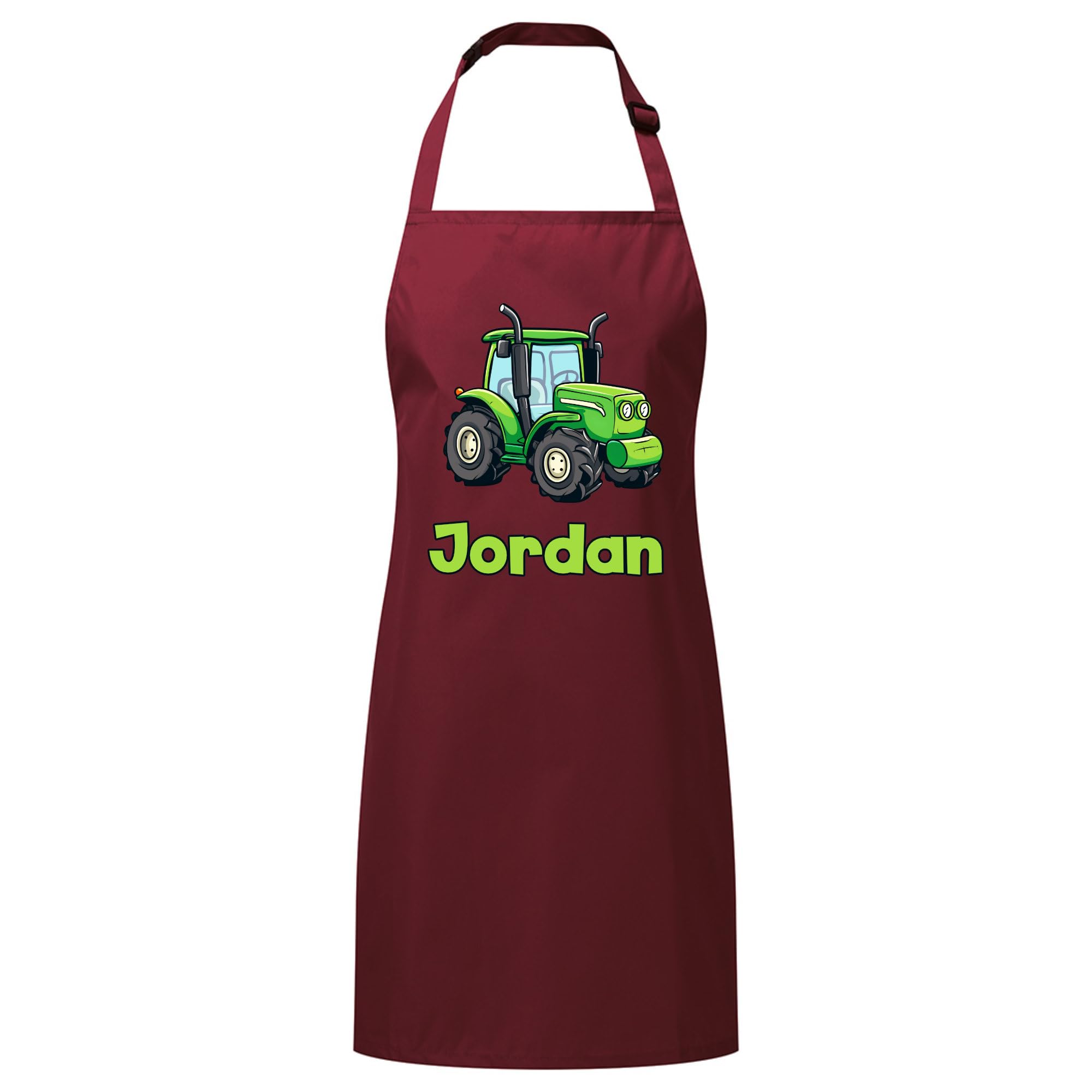 PIXPRINT Personalised Any Name Tractor Waterproof Kids Apron. Craft, Bake, Cook. Boy, Girl, Unisex. Gift