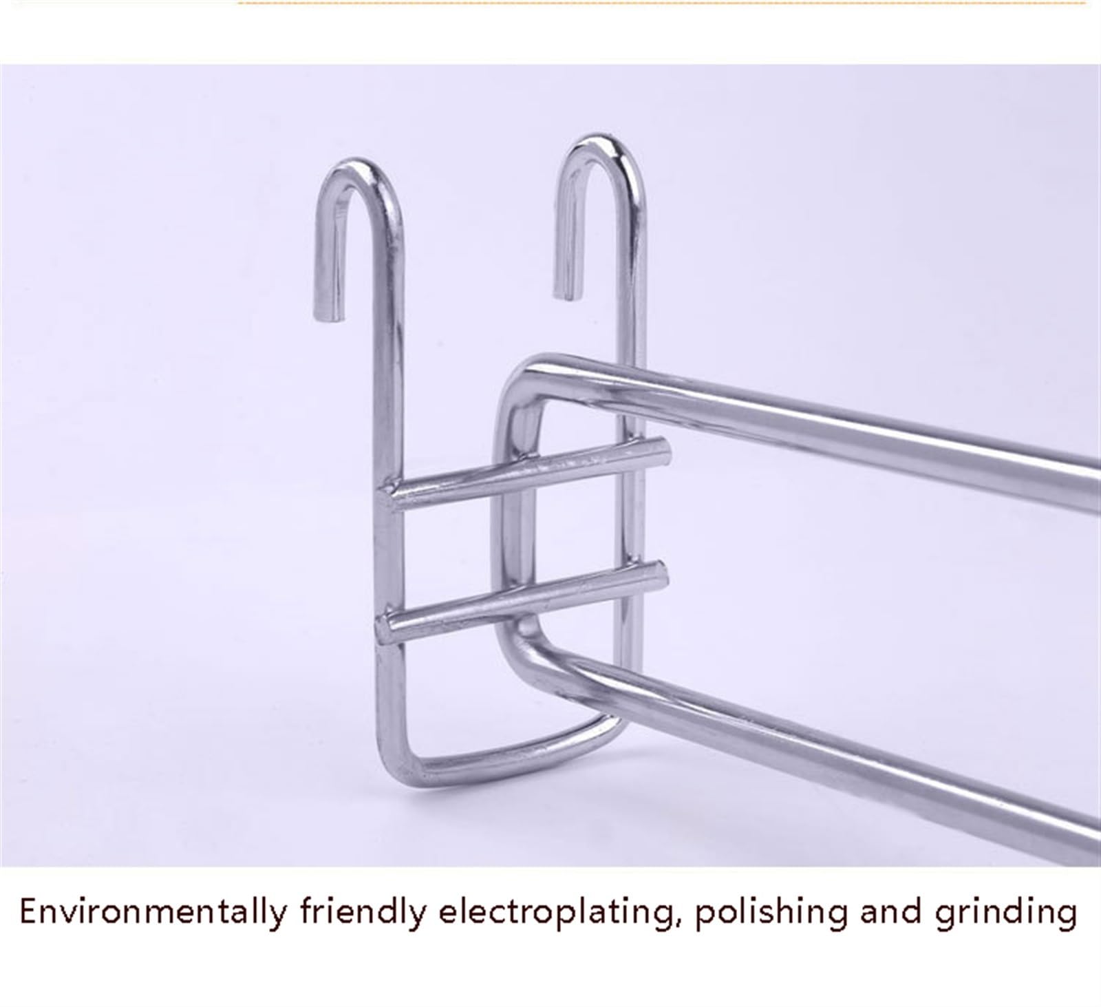 Ganchos para tablero perforado, Ganchos for colgar en el panel de exhibición de malla de pared de rejilla de doble alambre, colgadores de clavijas con puntas de almacenamiento cromadas, ganchos de par