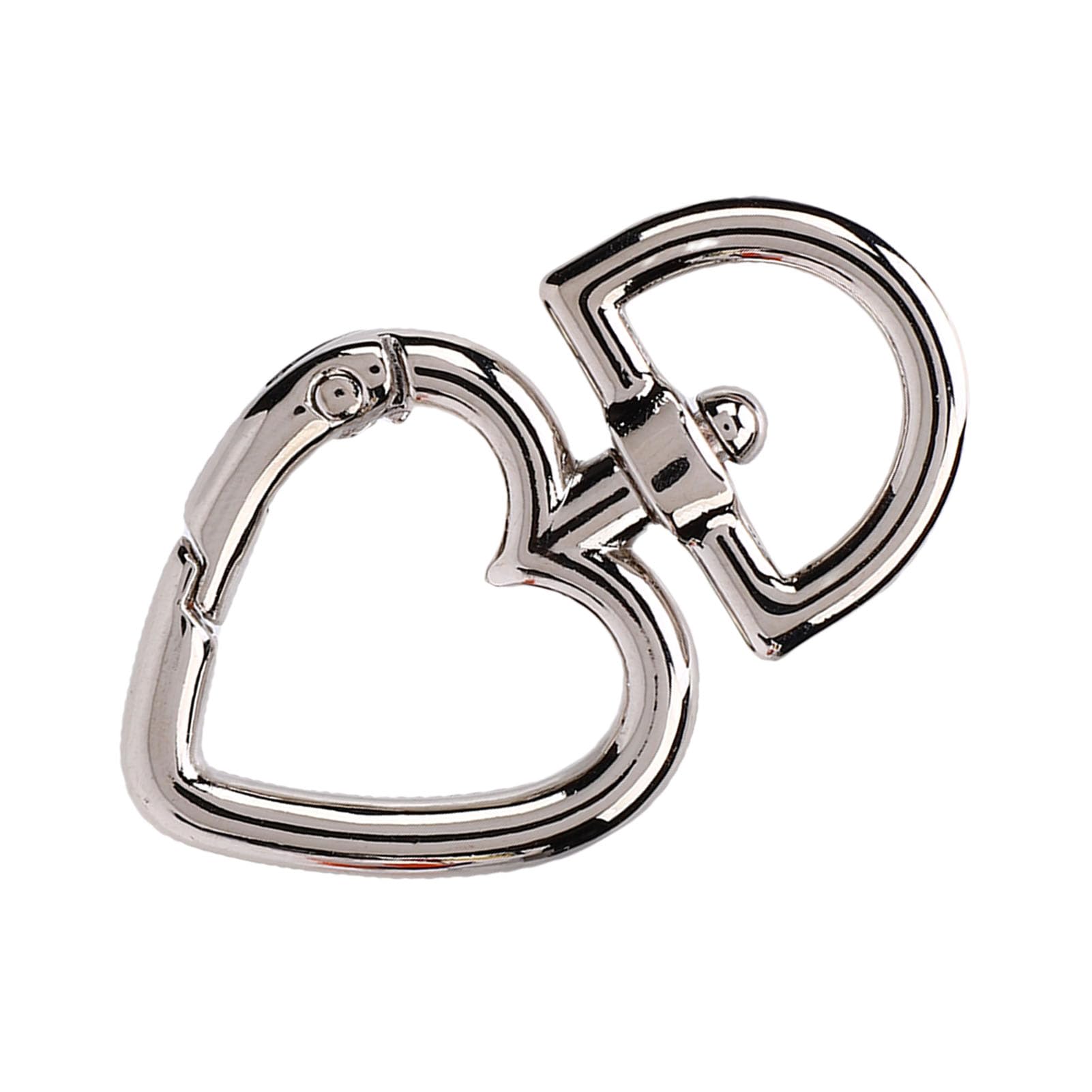 Lot 20 Boucles Pivotantes Cœur Doré 1,9 Cm – Mousquetons Alliage Zinc Pour Porte-Clés & Bijoux DIY