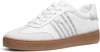 Michael Kors Women's Scotty Lace Up Sneaker, Optic White, 8.5