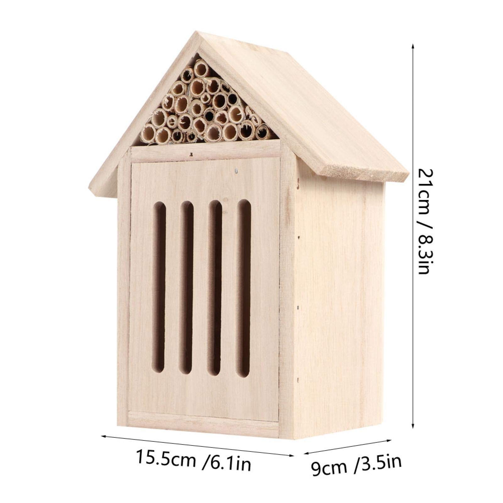 01 Hanging House for Gardens,Wooden House, Perfect for Ladybird,Sinsects,Honey,Butterfly,Lacewings (C-Type)