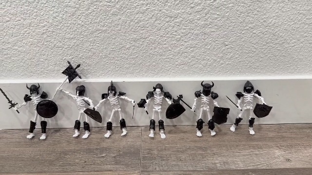サントン人形　3体セット Amazon.com: FortiTrust 6 Pack T13 Action Figure Set, Skeleton