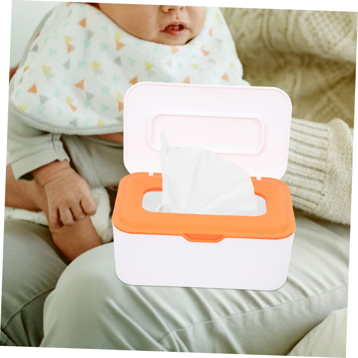 Boîte à Lingettes Humide Couvercle Pratique, Lot de 2, Pp