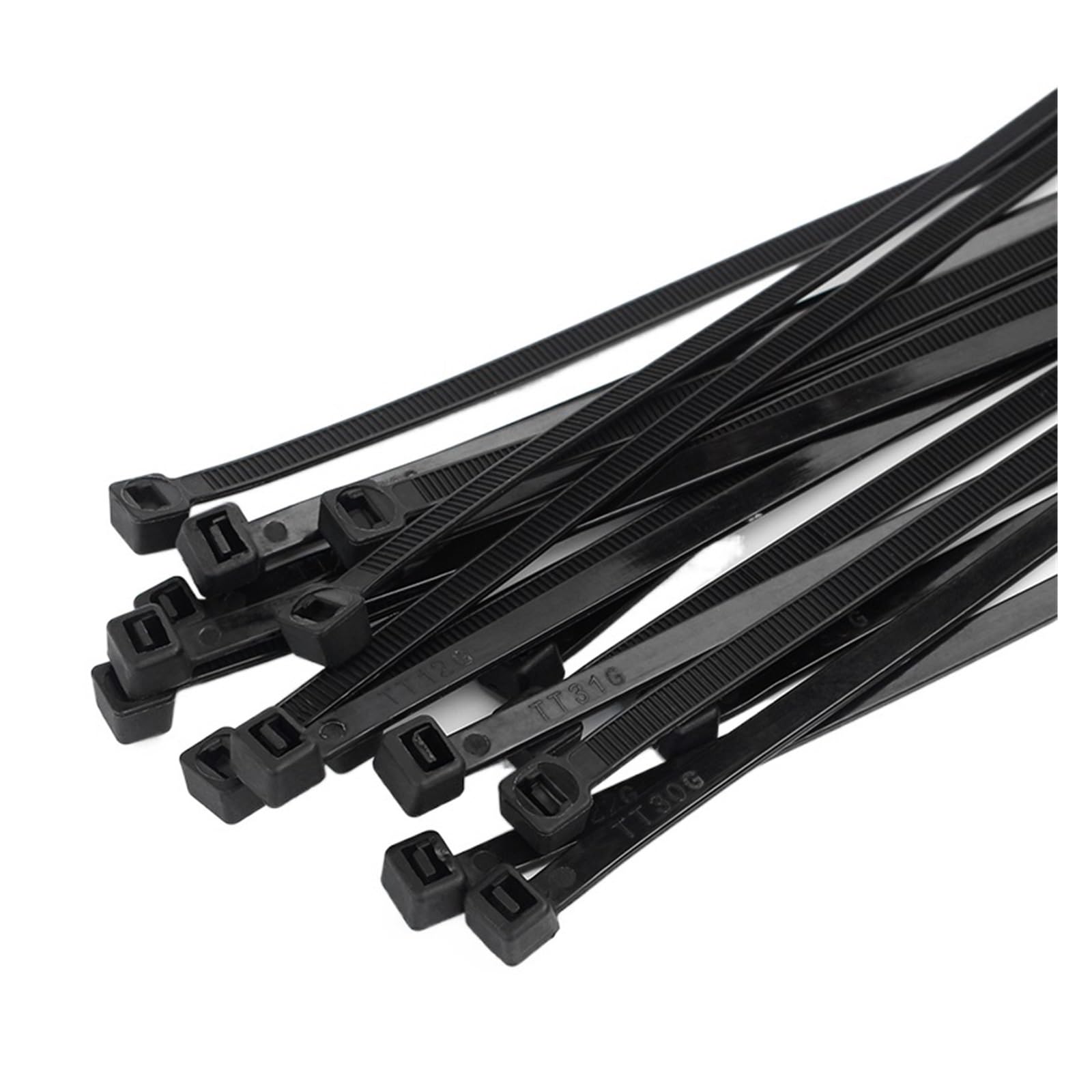 Nylon Cable Ties, Black Nylon Cable Ties Self Locking Multiple Sizes 100pcs(5x300(Black) 100pcs)
