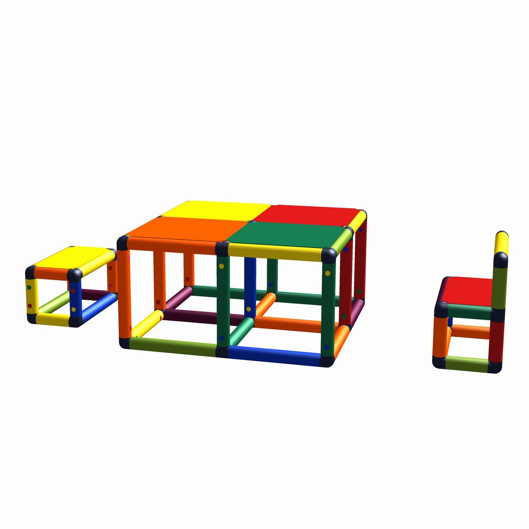 move and stic - Sitzgruppe Elias bestehend aus Kindertisch, Kinderstuhl und Hocker
