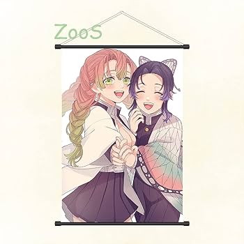 おう　鬼滅の刃 甘露寺蜜璃 牛角トング　胡蝶しのぶ　タペストリー おう 鬼滅の刃 甘露寺蜜璃 牛角トング 胡蝶しのぶ タペストリー