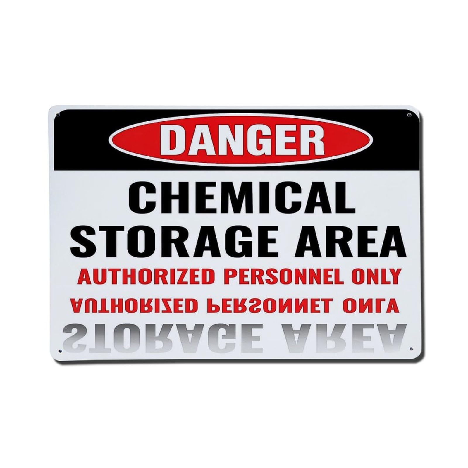 Danger Chemical Storage Area Authorized Personnel Only Metal Tin Sign Plaque
