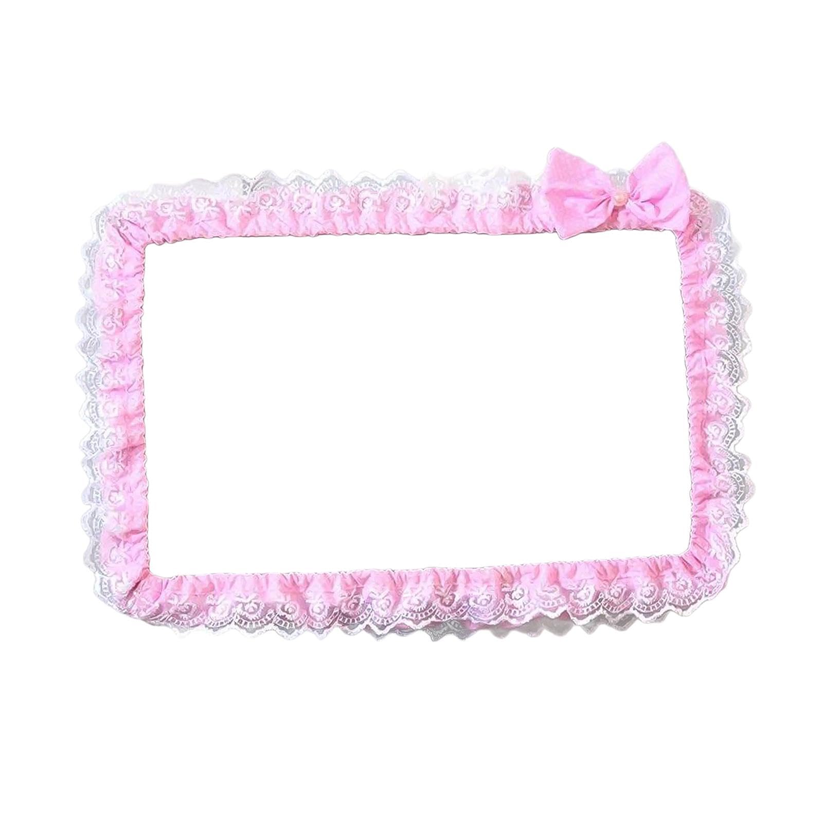 Computer Screen Frame Border Cover Lace Fabric Protective Case with Bowknot 23 to 26 inch pink|Monitors|Computers/Tablets & Networking-image-34