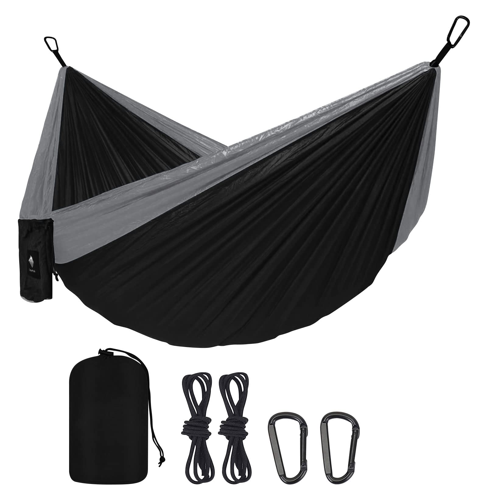 Camping Hammock – 330.7lbs Capacity, Single Person, Lightweight, Portable, Quick Setup, Breathable Nylon with 2 Tree Straps – Ideal for Outdoor Camping, Hiking, Backpacking & Garden