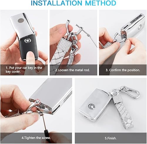 Miniatura 7 de 1797 Funda para llavero Mazda CX5 3 6 CX9 CX30 MX5 Miata Accesorios de coche Bling Llavero TPU Plata, plateado