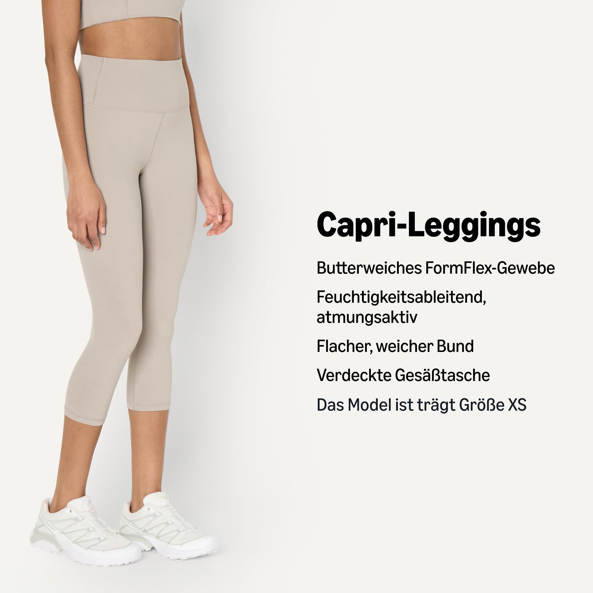 Amazon Essentials Damen Active FormFlex Buttery Soft Capri-Leggings für Yoga und Workouts mit Taschen, hoher Taille, Schrittlänge von 48 cm