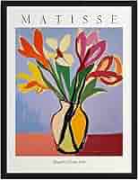 アンリ・マティス、白い花瓶の花束、希少な額装用画集より アンリ