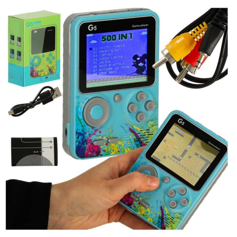 Smartcam® G5 500 in 1 Mini Game Handheld Game Players Portable Retro Video Console 8 Bit 3.0 Inch Color LCD Screen Toy Games Gifts-image-46