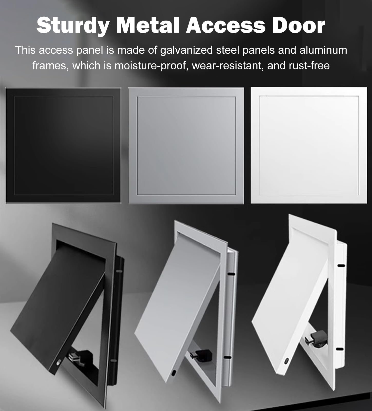 Porta di accesso per cartongesso, pannello di ispezione in metallo per condotti e fili elettrici, piastra di accesso a soffitto/parete