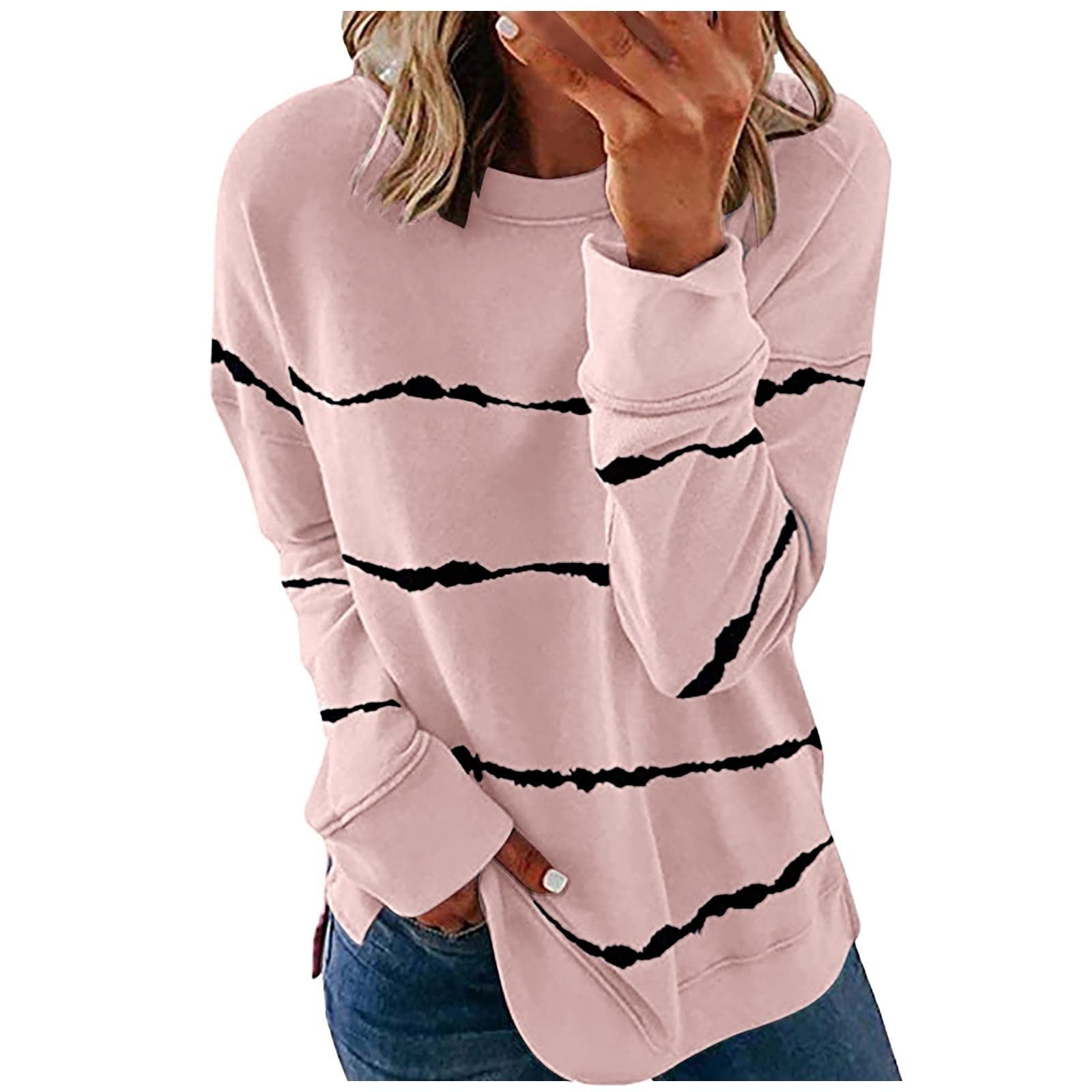 GenericWomen Zip Up Sweatshirt Coat Long Sleeve Boyfriend Back Graphic Casual Drawstring Hoodies Jackets Outerwear Pockets