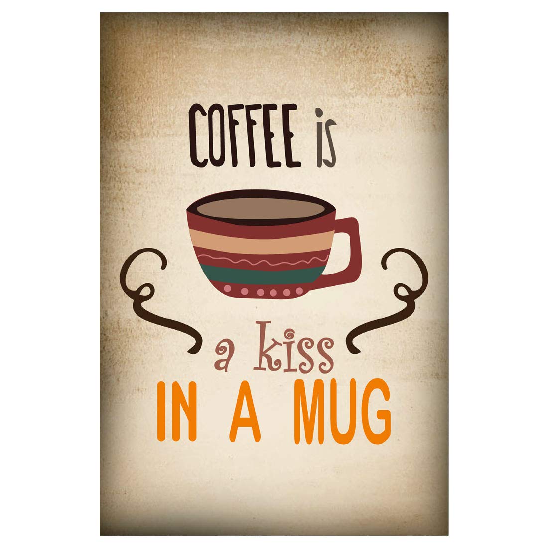 Sehaz Artworks Home Decor Items | living Room Decorative Items | Wall Decor | Room Decor | Coffee-Mug' Rust Looks Wall Sign for Wall Decoration Tin Sign (MDF, 30 cm x 20 cm x 0.3 cm)