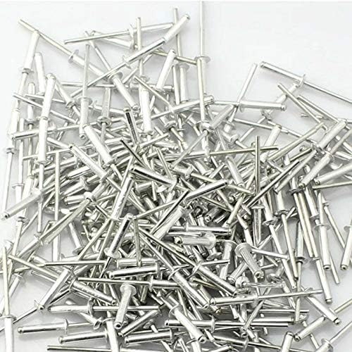 Rivets, Aluminium Pop Rivets Large Flange, Open-End Dome Head Blind Rivets 2.4/3.2/4/4.8mm Pack of 50 (4.8 x 25 mm)