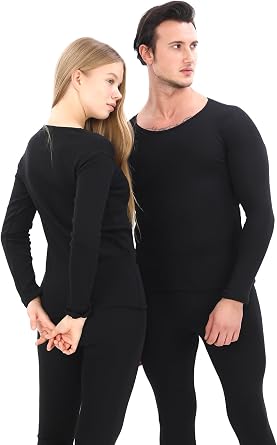 Unisex Winter Thermal Underwear, Warm Holding Cotton Non-Burning, Thermal Suit, Thermal Flannel Underwear