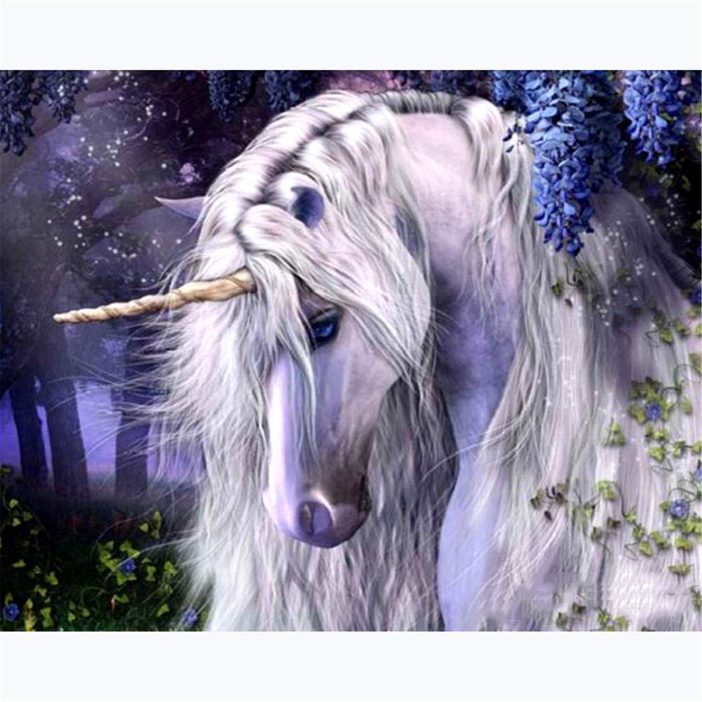 DIY 5D Broderie Diamant,Diamond Painting Kit Complet,licorne Cartoon Square Adultes Diamant Peinture Kits Strass Broderie Point De Croix Diamant Artisanat pour Décora Murale Maison 70x100cm 28x40in